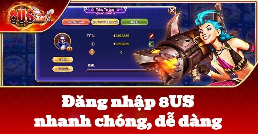 Hướng dẫn đăng nhập 8us đầy chi tiết