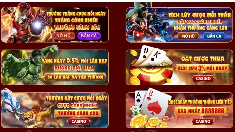 Đa dạng các chương trình khuyến mãi casino tại Hello88