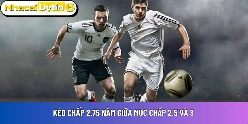 Kèo chấp 2.75 nằm giữa mức chấp 2.5  và 3