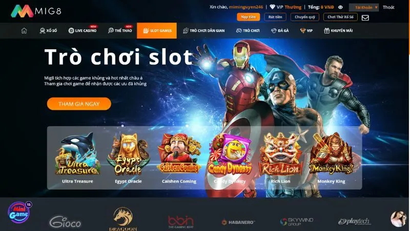 Slot games quy tụ nhiều tựa game nổ hũ hấp dẫn