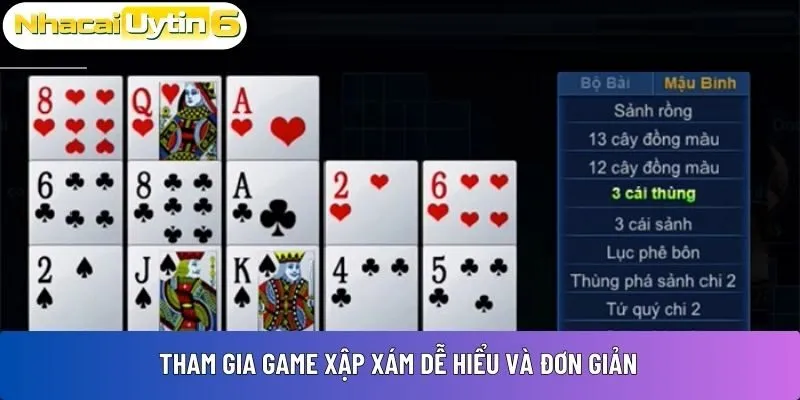 Tham gia game xập xám dễ hiểu và đơn giản
