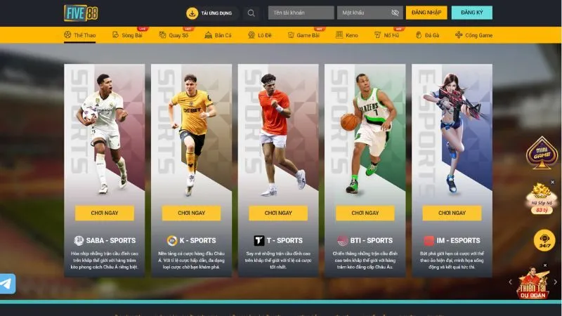 Các sảnh cược bóng đá quốc tế hợp tác với nhà cái FV88